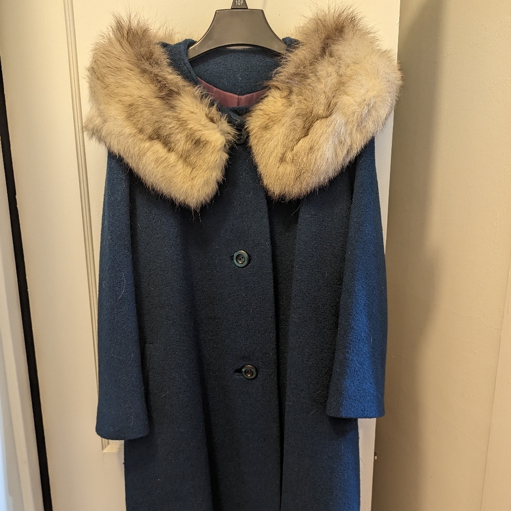 Forstmann Frizelda wool and fur coat